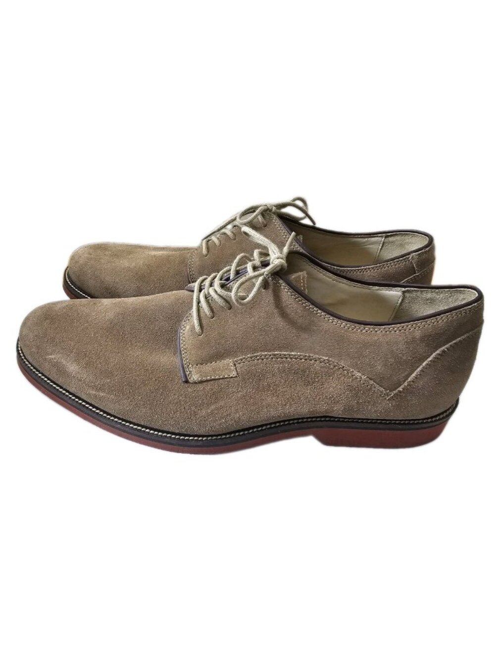 1901 Nordstrom Mens SZ 13 Brown Suede Plain Toe Derby Shoes made Brazil M019611